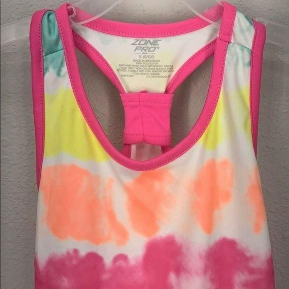 Zone Pro Girls Size Small Tie Dye Racerback‎ Tank Top - Picture 3 of 7